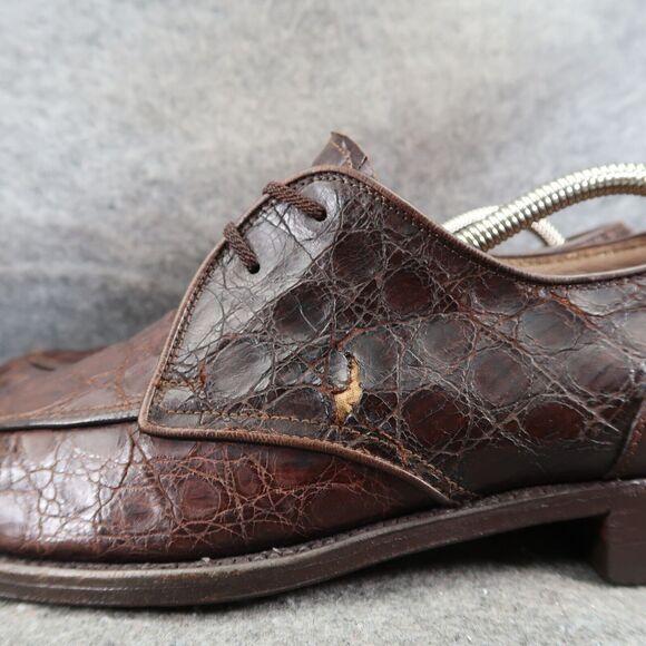 Kow Hoo Shoes Mens 45 Oxfords Exotic Leather Classic Goodyear Welt Handcrafted main image 11